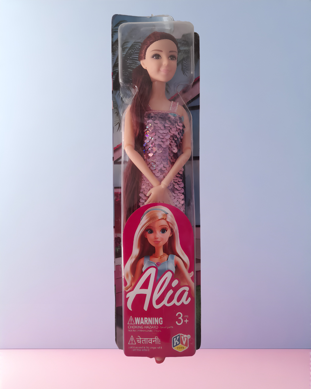 Unique fashion doll Alia in a trendy dress – stylish beauty doll for girls with accessories, perfect for imaginative play and gifting.