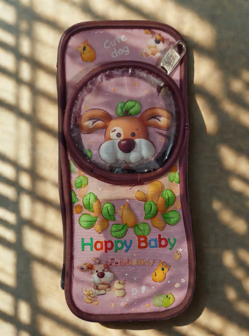 Cute dog zipper pencil pouch for girls, kawaii stationery case