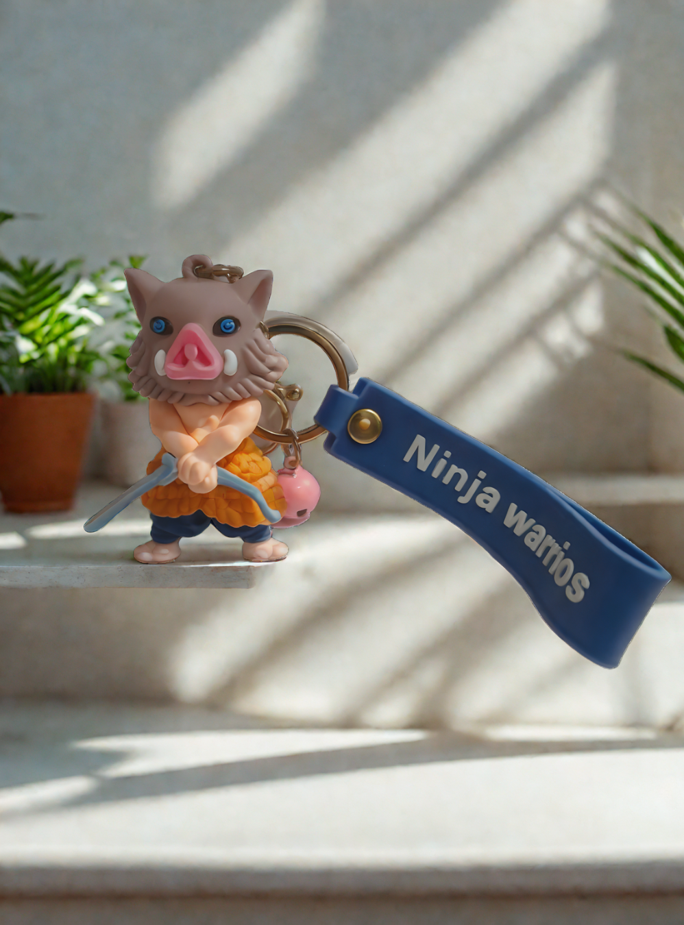 Inosuke Hashibara 3D keychain from Demon Slayer anime for anime fans in India