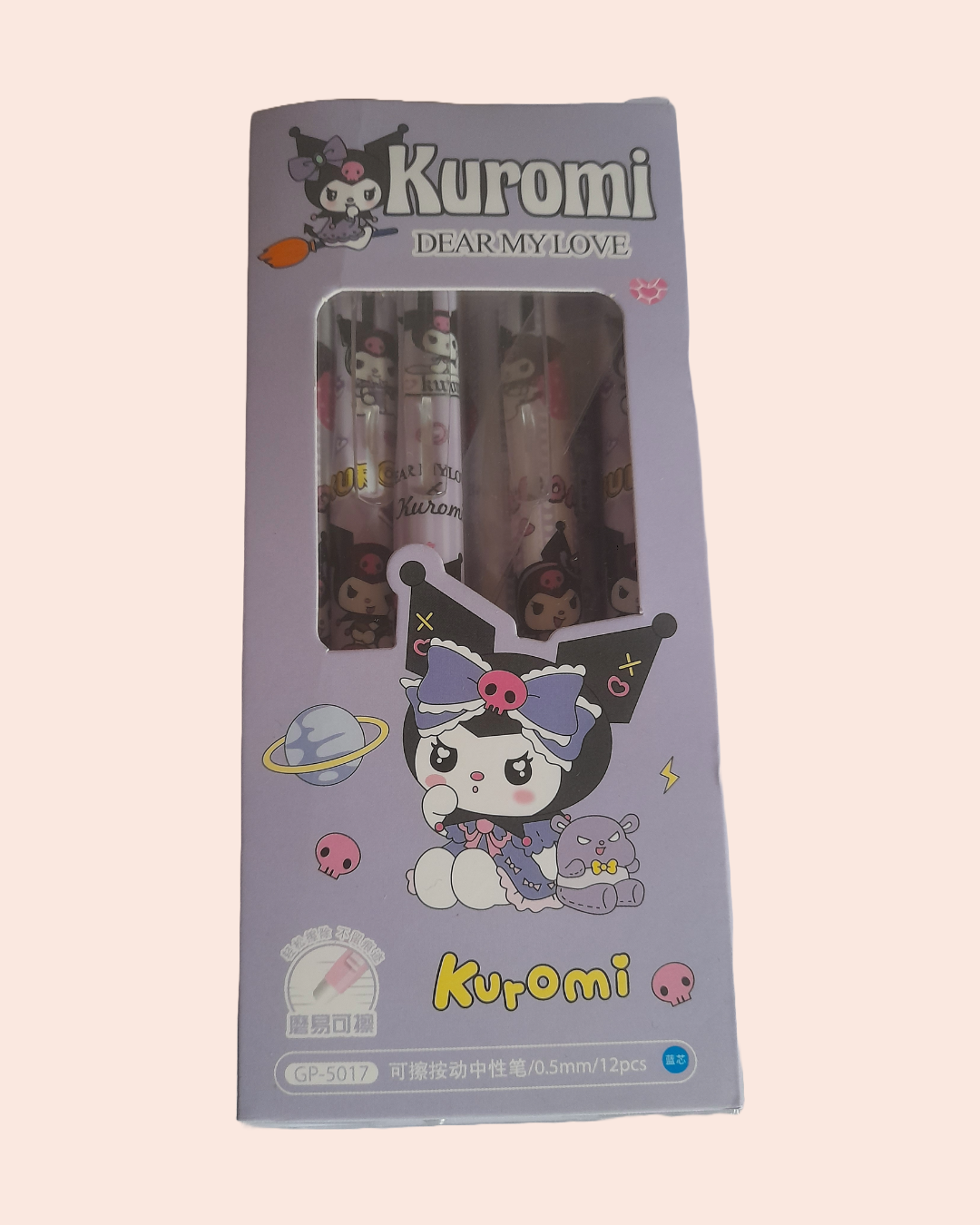 kuromi pens set of 12 kawaii sanrio stationery cute pens for girls and gifts india