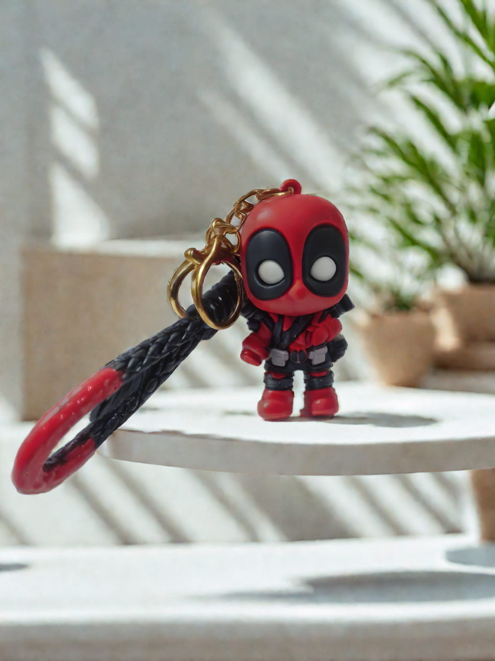 Deadpool 3D Superhero Keychain – Marvel Rubber Chibi Charm for Avengers and MCU Fans in India