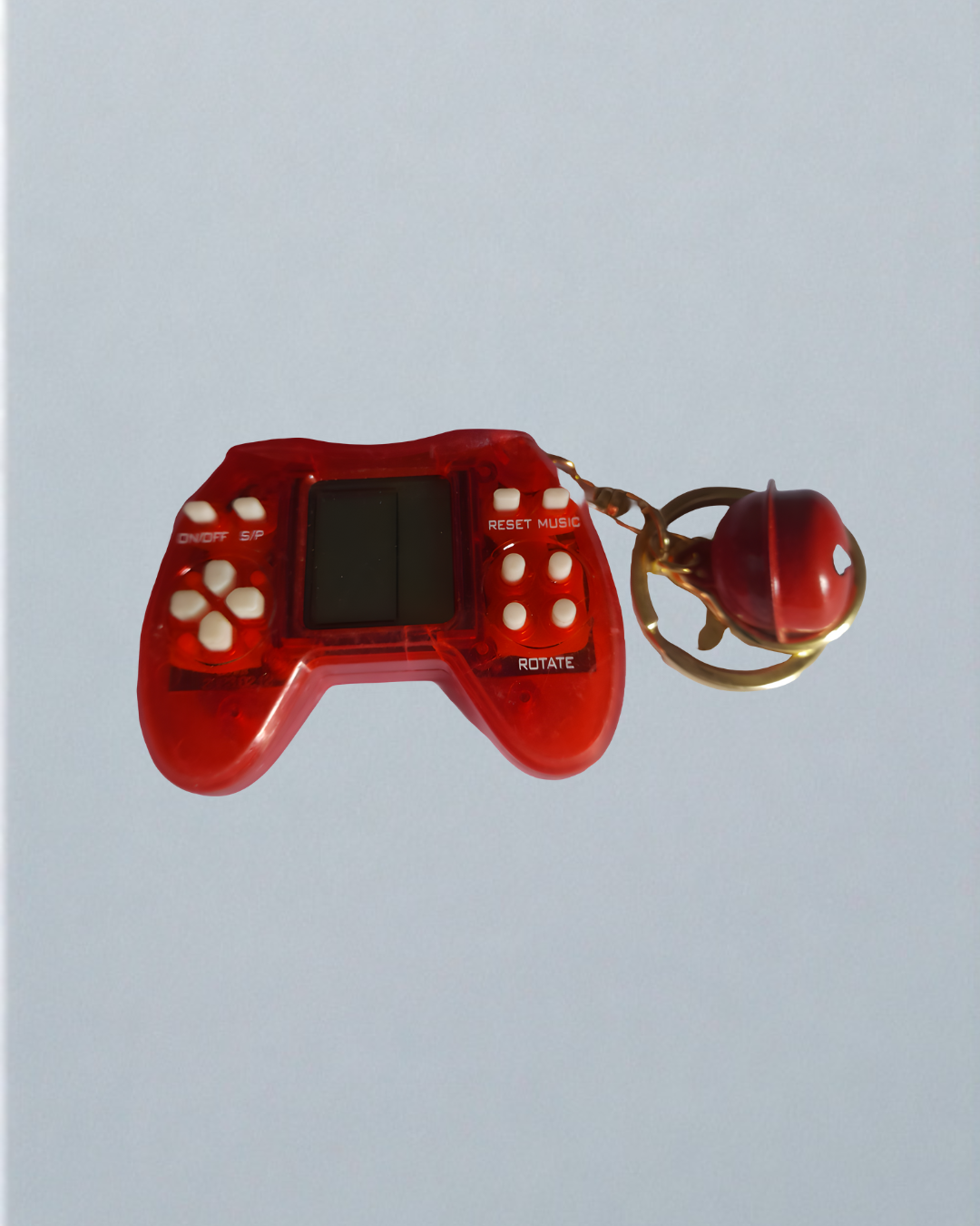 Red Retro mini game console keychain gaming accessory for kids