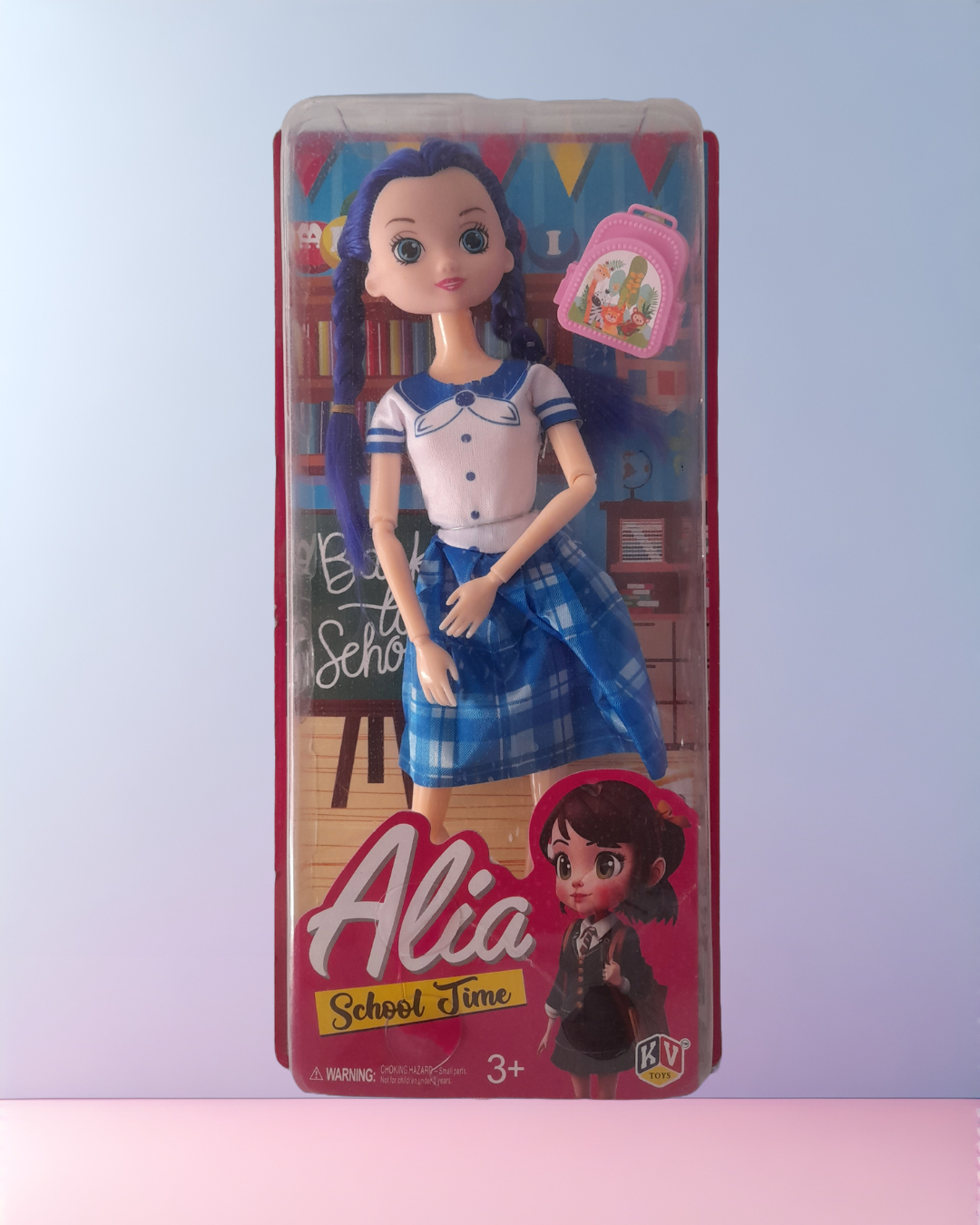 Alia back to school doll in cute school outfit – perfect doll for girls’ study time, playtime, and collection, available online in India.