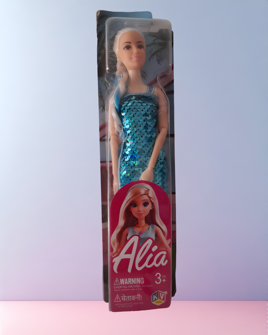 Alia fashion glam beauty doll with trendy outfit and accessories – stylish doll for girls' playtime and gifting, available online in India.