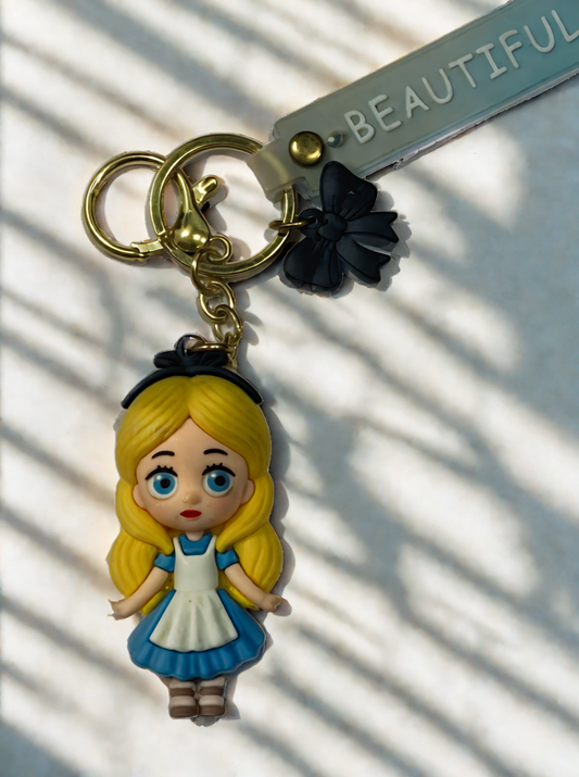 alice in wonderland keychain disney 3d keychainprincess bag charm cute collectible india