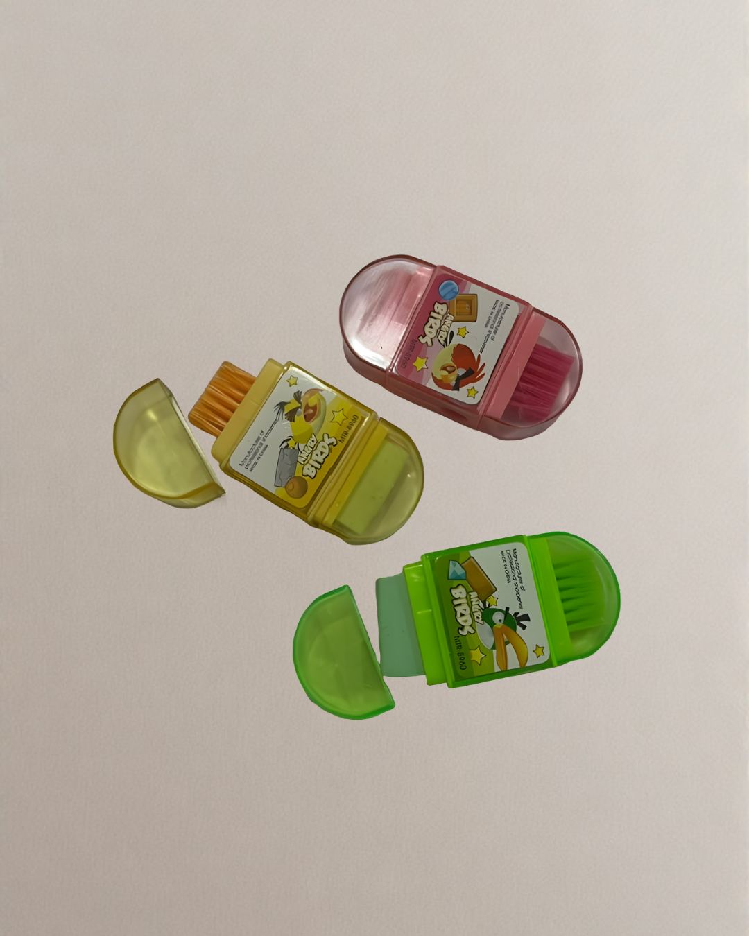 Angry Bird 3-in-1 eraser with sharpener and brush for kids