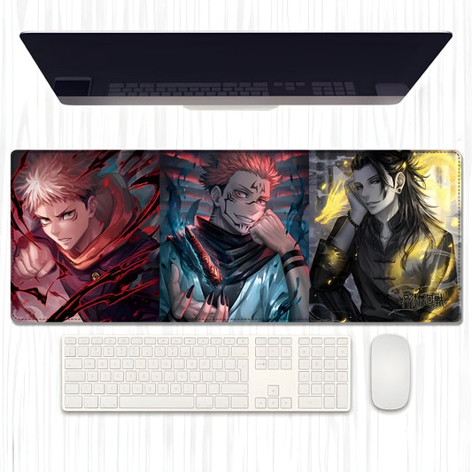 Jujutsu Kaisen Anime Desk Mat featuring Yuji Itadori, Sukuna & Suguru Geto – Premium Large Gaming Mouse Pad