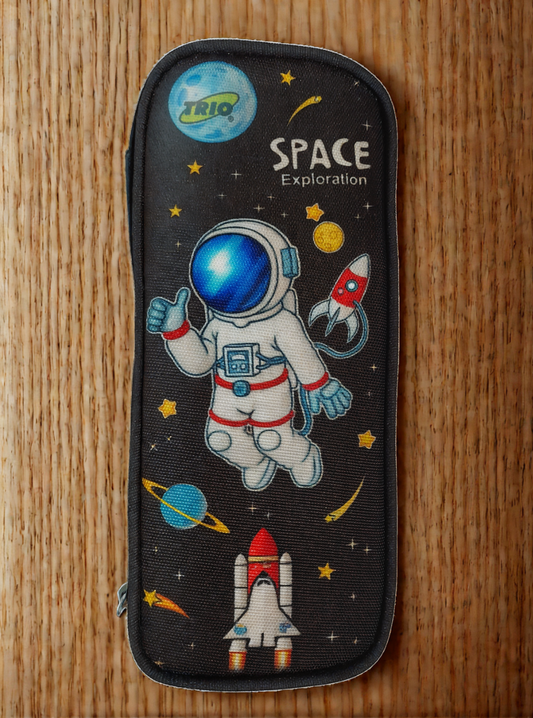 Astronaut 3D zipper pencil pouch for kids, fun stationery case