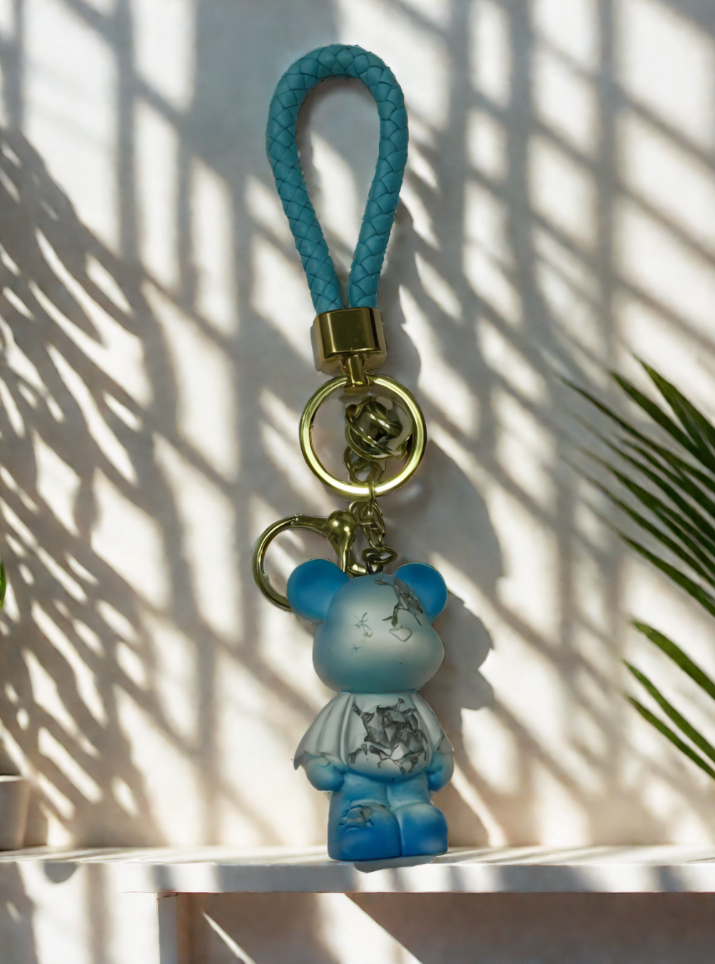 blue teddy bear keychain 3d kawaii accessories cute keychain gift for girls india