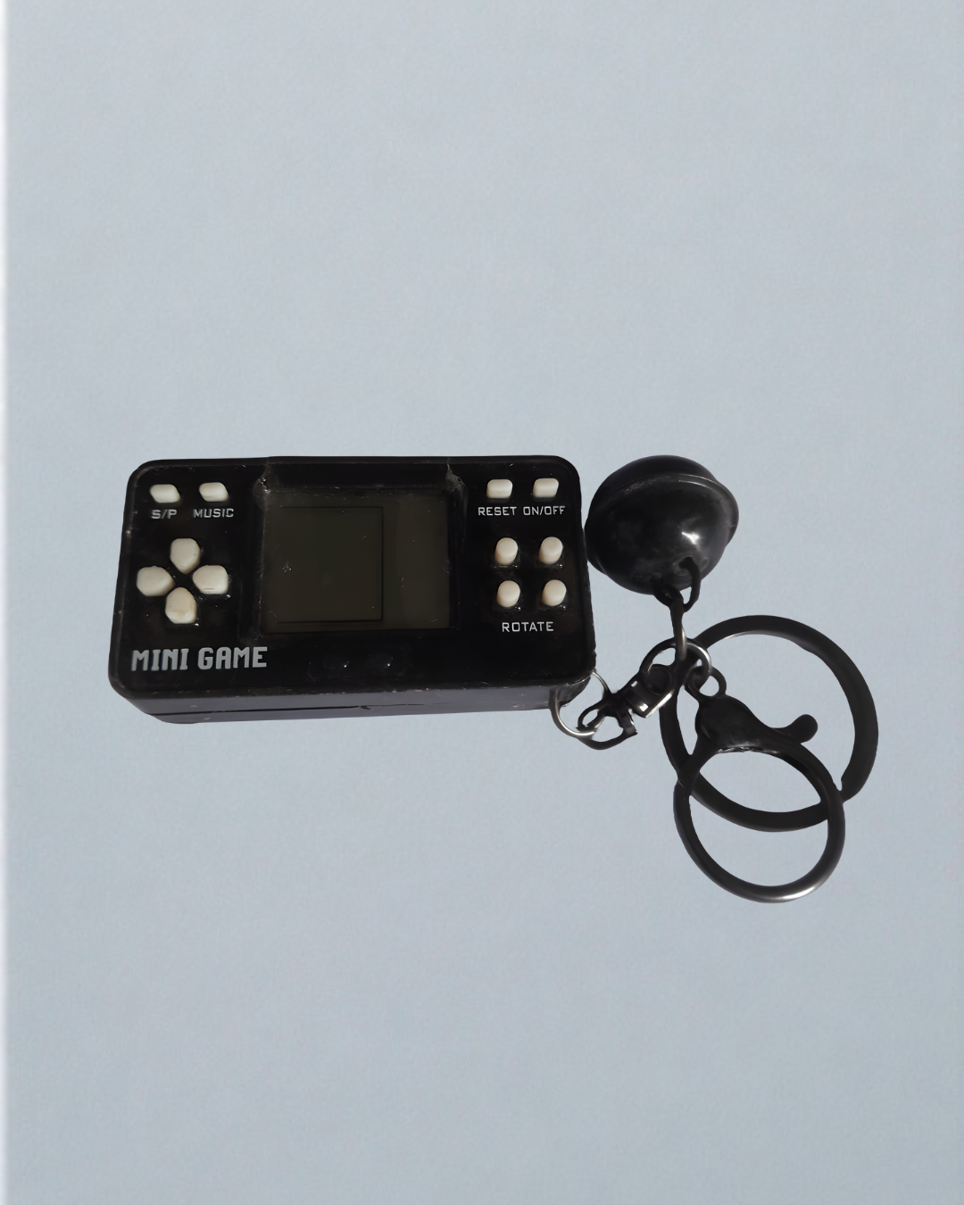 Black Retro mini game console keychain gaming accessory for kids