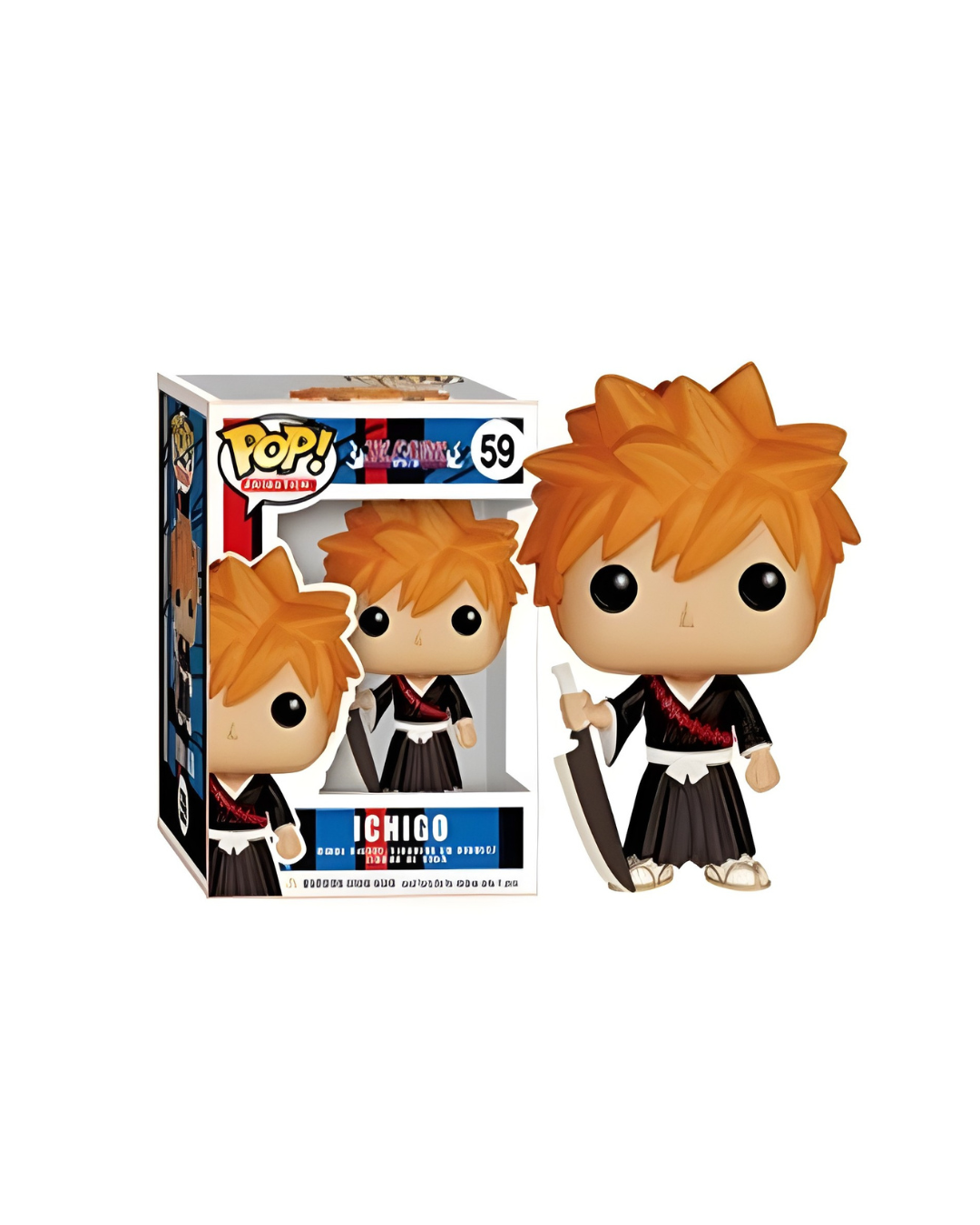 Bleach Kurosaki Ichigo POP Vinyl Action Figure Zangetsu Sword Collectible