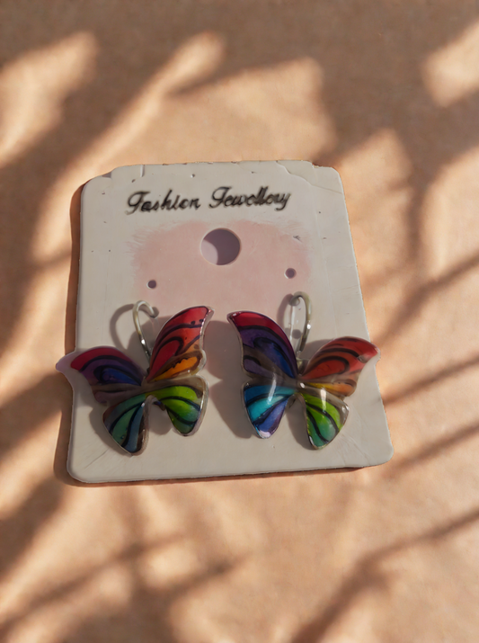 Elegant butterfly charm stud earrings – stylish and lightweight for girls and women, perfect for any outfit.