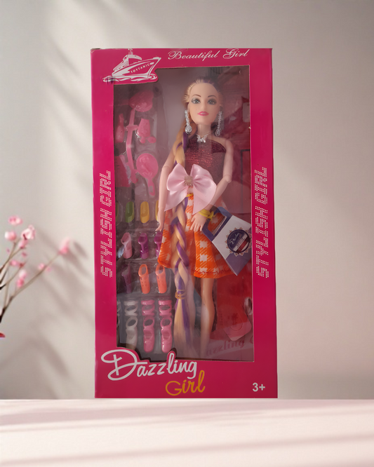 Trendy doll with beauty accessories for girls. A perfect gift with boots, glam style & fun—buy cute dolls online in India at best price & quality.