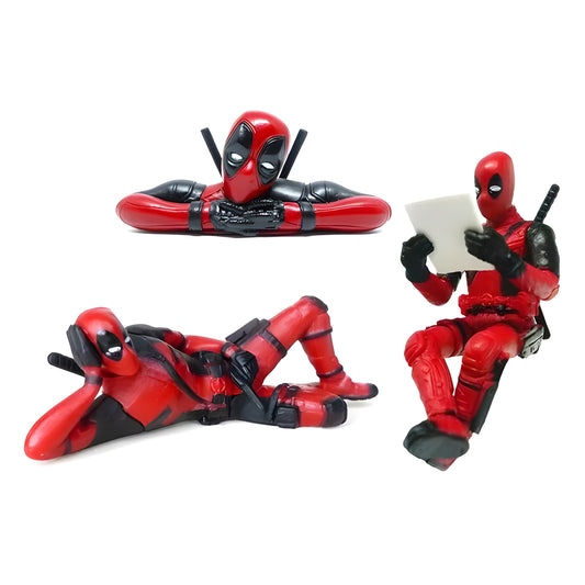Marvel Deadpool Action Figure Set of 3 – Premium PVC Collectible Figures for Desk, Room & Car Décor. Collectible for Marvel Fans in India