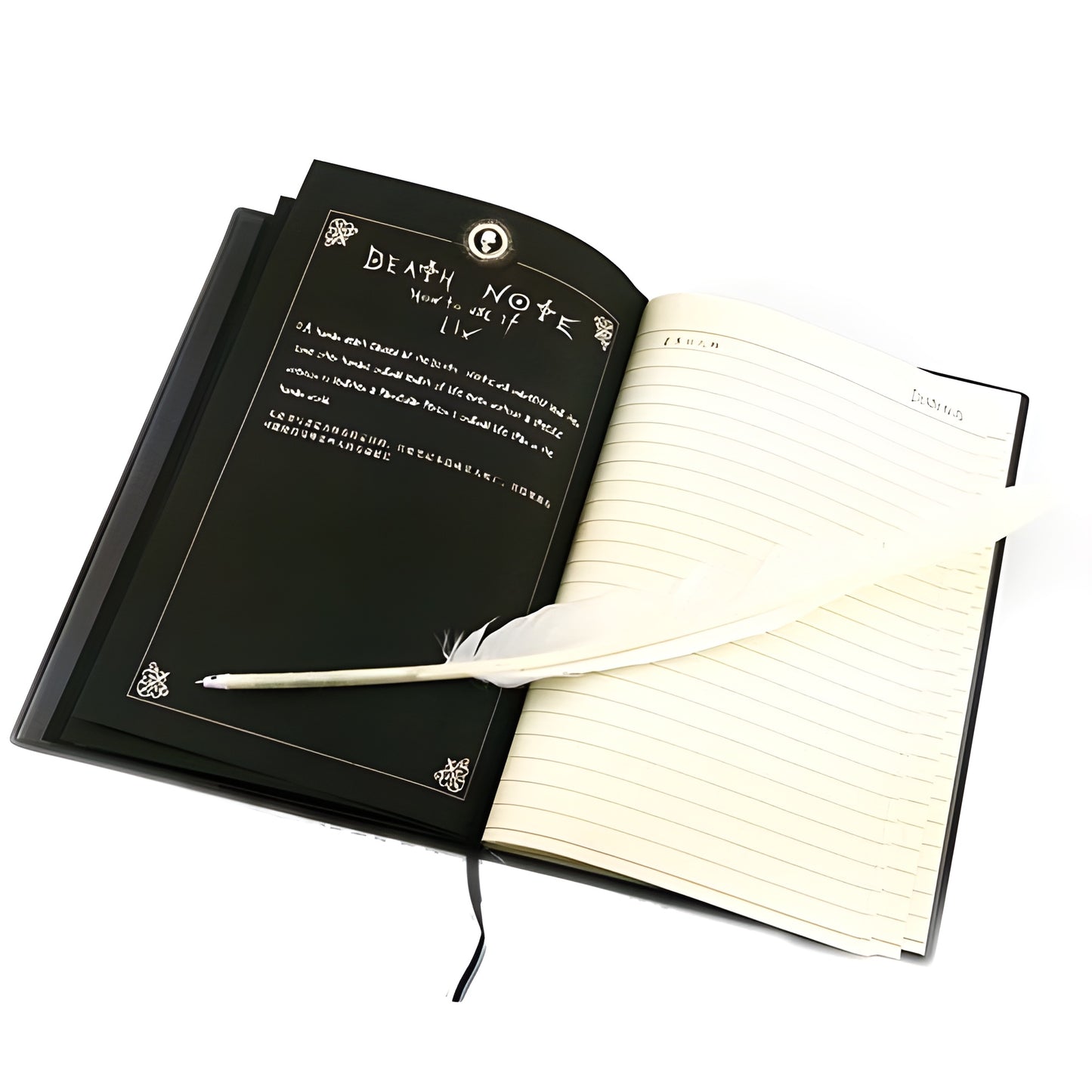 Death Note Anime Diary – Black Cosplay Notebook with Ruled Pages