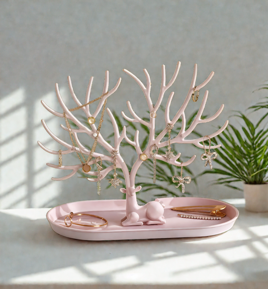 grey deer jewellery stand organizer display holder artificial jewellery storage gift india

