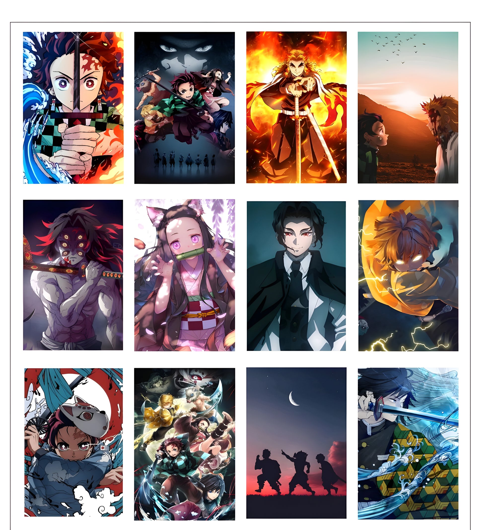 Demon Slayer Kimetsu no Yaiba anime wall posters, Infinity Castle Arc, premium room decor, 9X6 inch wall art online in India