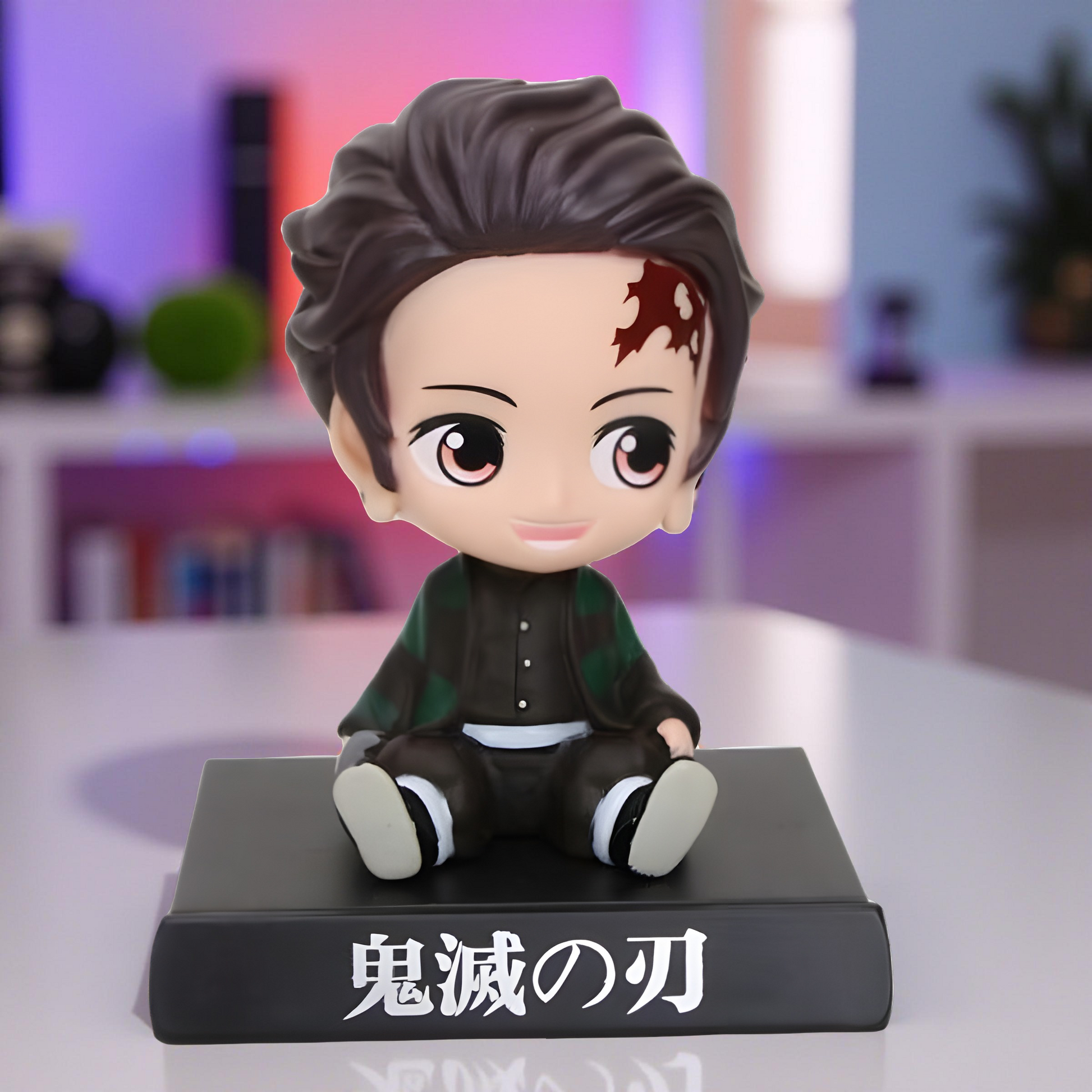 Shop Tanjiro Kamado Demon Slayer Bobblehead with mobile holder. Premium PVC Tanjiro Action Figure under ₹500. Best price online in India.