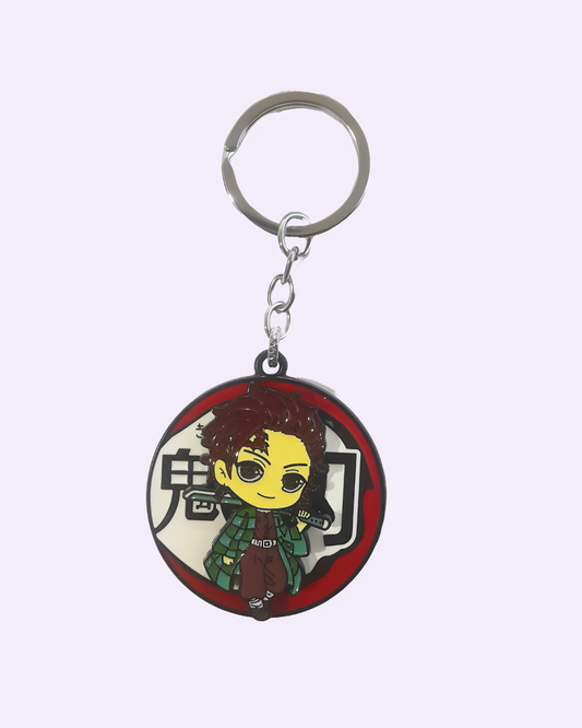 Demon Slayer rotating keychain Tanjir o Kamado anime collectible for Anime Fans in India