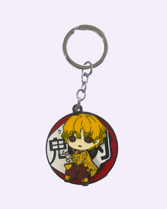 Demon Slayer rotating keychain Zenitsu Agatsuma anime collectible for Anime Fans in India