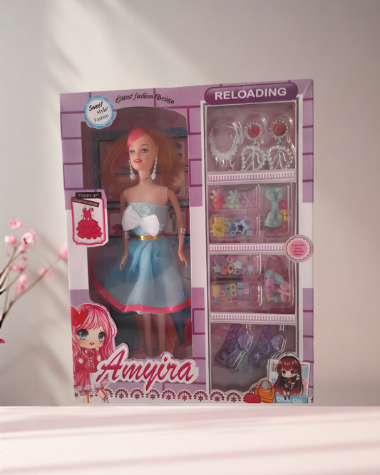 Amyira fashionista doll with dress and accessories – toy doll for girls, perfect gift and pretend play collectible for kids.
