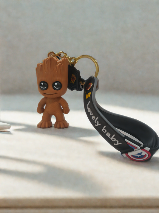 3D groot keychain marvel guardians of the galaxy avengers fans merch india