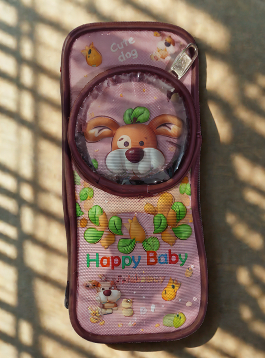 Cute dog zipper pencil pouch for girls, kawaii stationery case