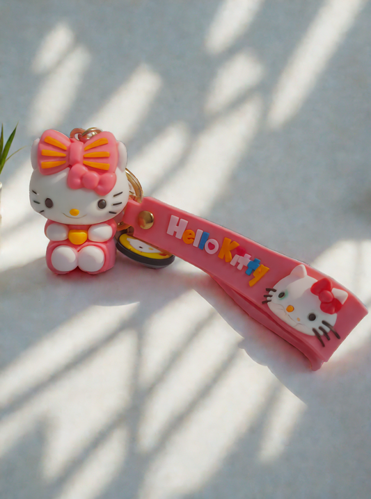 Hello Kitty 3D Rubber Keychain for Girls, Women – Sanrio Bag Charm for fans in India