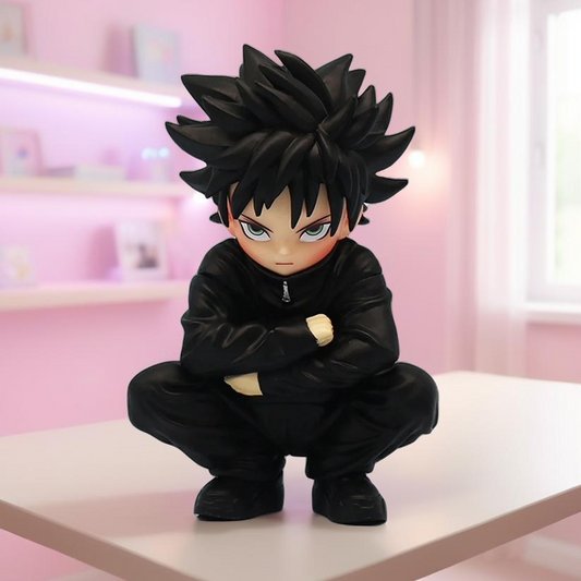 Jujutsu Kaisen Megumi Fushiguro crouching PVC action figure 13cm collectible.