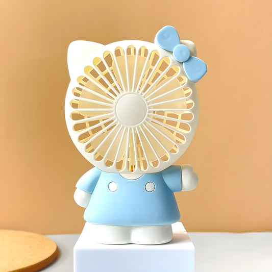 kitty shaped usb hand fan mini pastel cute desk decor india