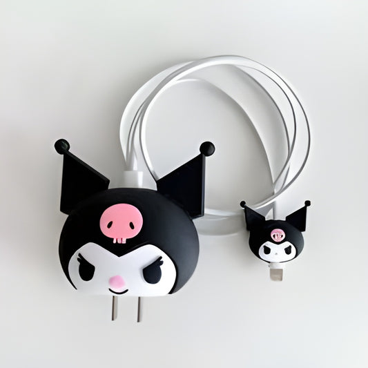 kuromi silicone charger cover 20w iphone usb-c adapter protective case cute apple accessory