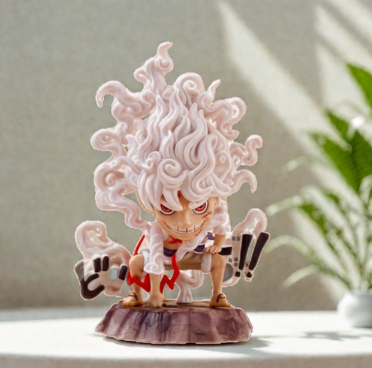 One Piece Monkey D. Luffy Gear 5 Mini Action Figure – Anime Collectible PVC Toy for One Piece Fans & Otakus Décor