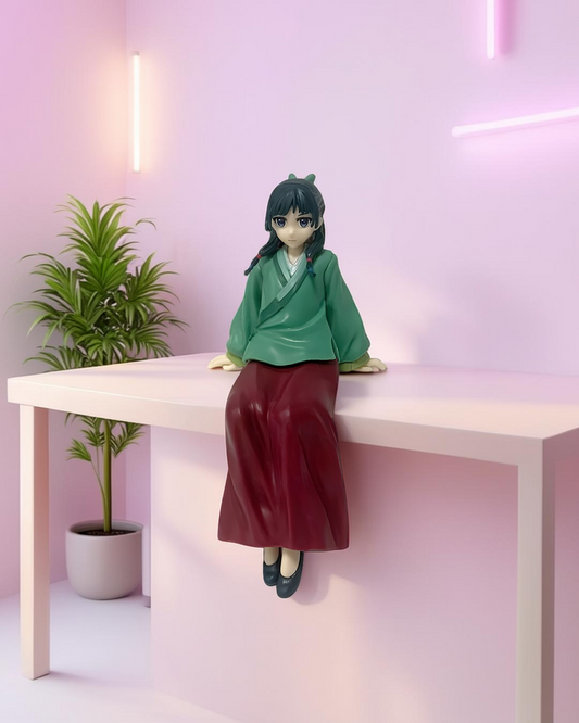 The Apothecary Diaries Maomao sitting pose PVC anime action figure 14cm collectible.