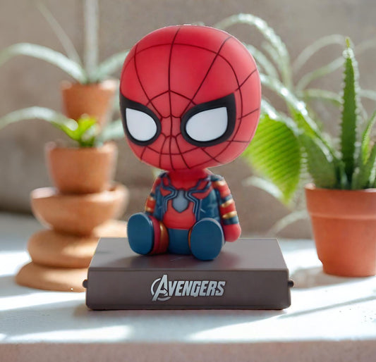 Spiderman Marvel Comics Bobblehead Action Figure with Phone Holder – Superhero Collectible for MCU Fans in India
