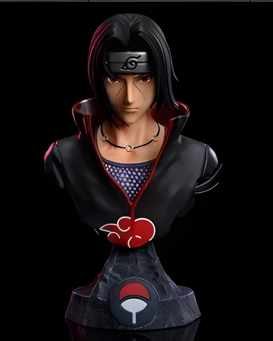 Naruto Shippuden Itachi Uchiha bust action figure 13cm PVC anime collectible.