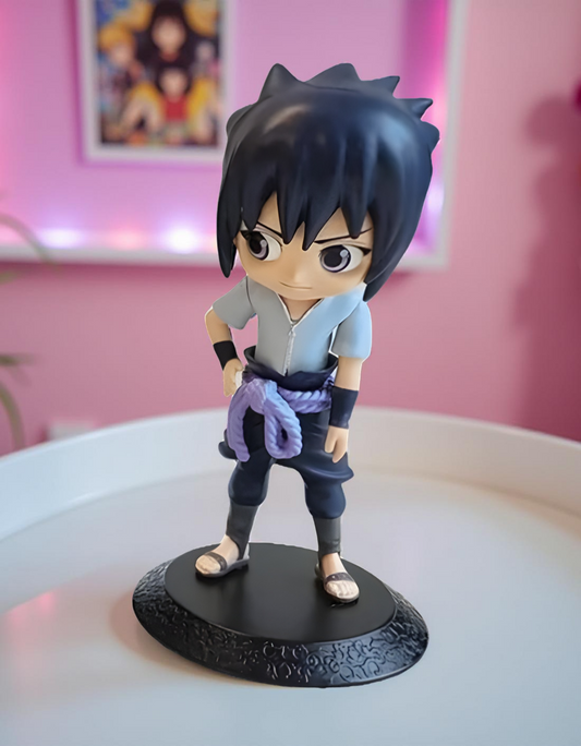 Naruto Shippuden Sasuke Uchiha Q Posket Action Figure – chibi style anime collectible (15cm)