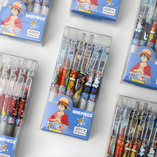 one piece pens set of 12 luffy zoro anime character pens gifts for anime fans stationery india