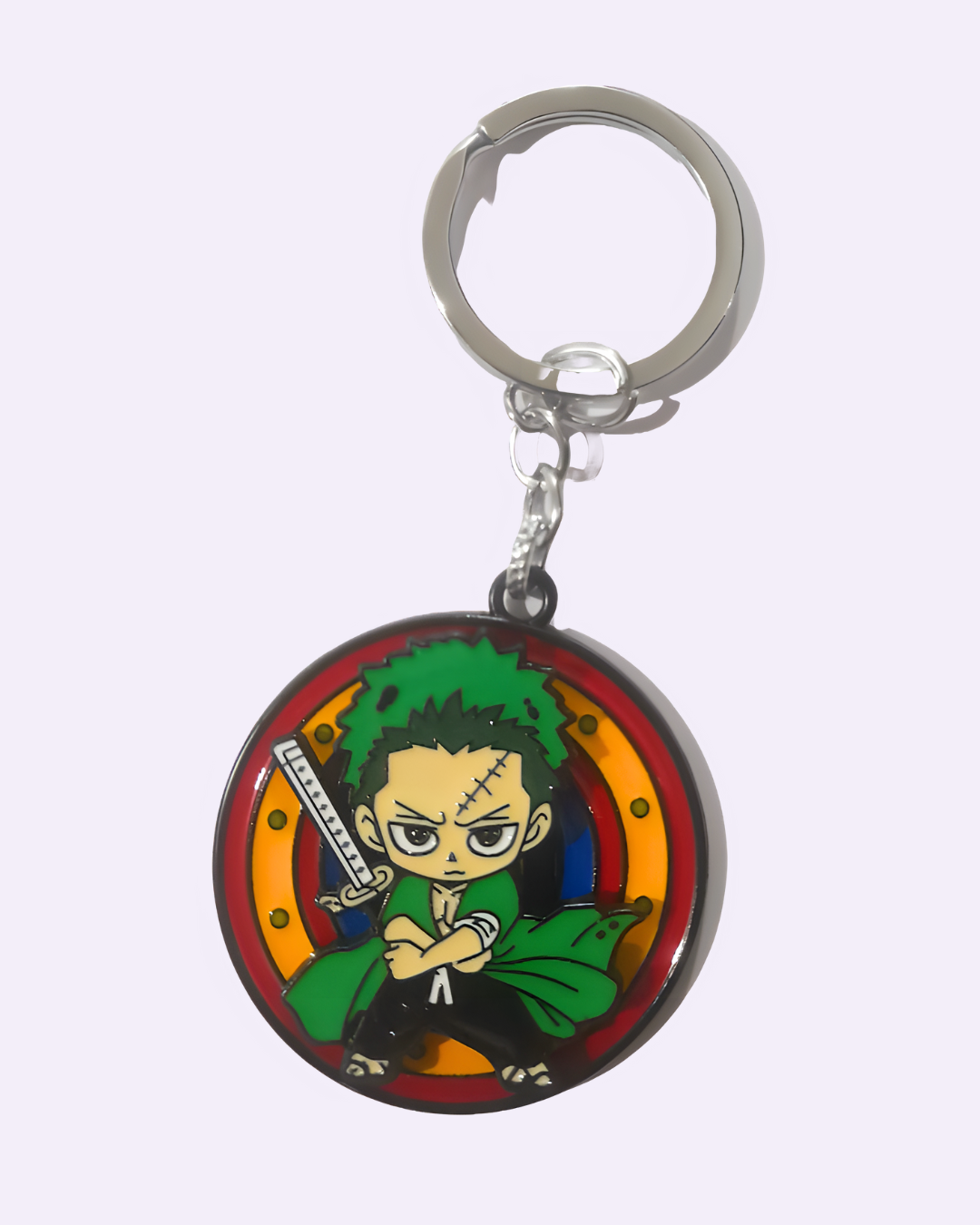 One Piece rotating keychain Roronoa Zoro Chibi Style anime collectible for Otakus in India