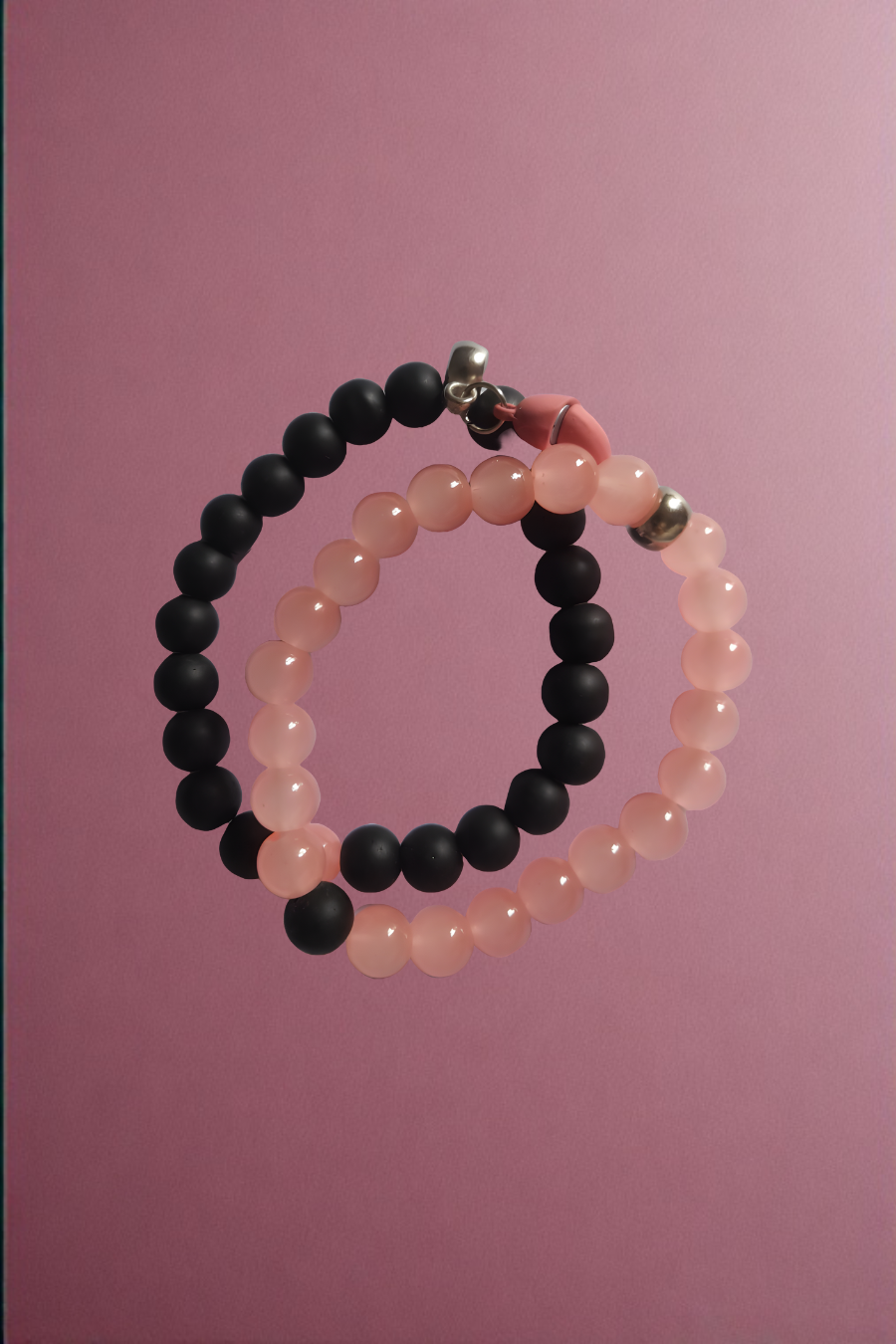 matching pink couple bracelets mix design cute couple accessories for him and her affordable bracelet online India