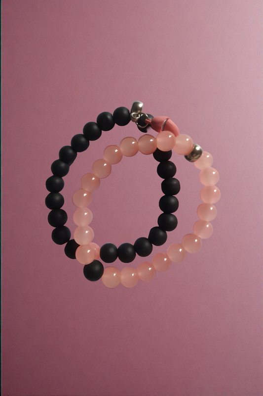matching pink couple bracelets mix design cute couple accessories for him and her affordable bracelet online India