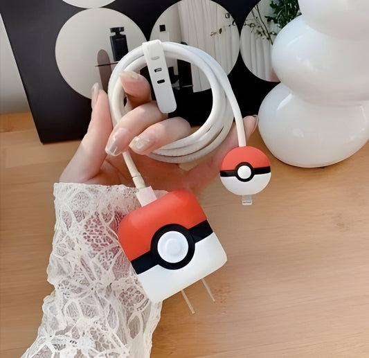 pokeball charger cover 20w iphone usb-c silicone protective case for pokemon fans apple accessory india
