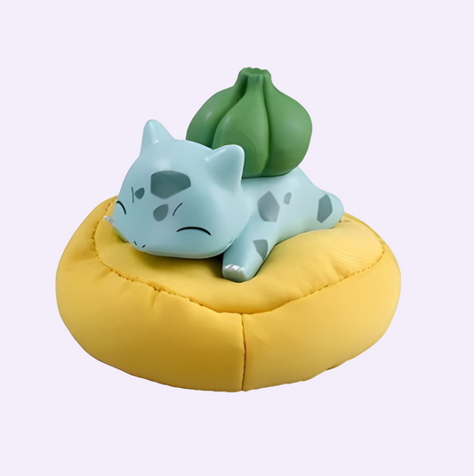 Pokémon Sleeping Figures – Snorlax, Pikachu, Eevee, Bulbasaur, Komala & Jirachi kawaii action figurines for desk décor and anime fans in India