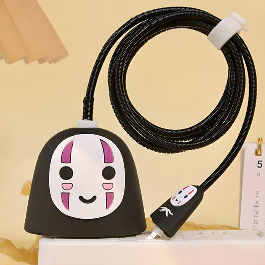 No-Face Spirited Away iPhone Charger Case – Cute Anime Silicone Adapter Cover for kawaii fans in India