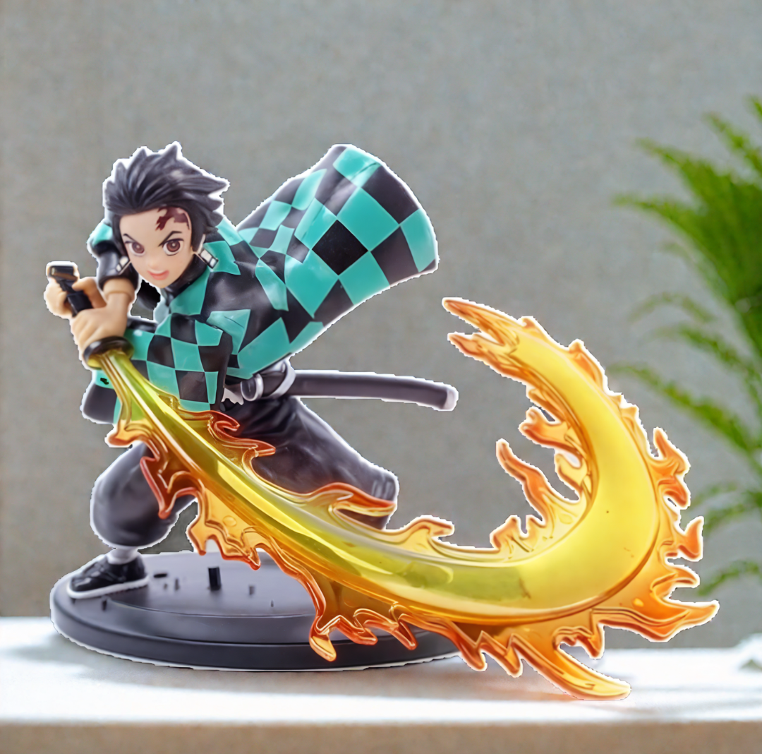 Tanjiro Kamado Flame Sword Demon Slayer Anime Action Figure PVC Collectible Online in India