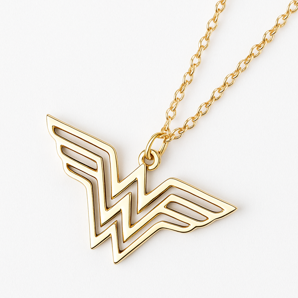 DC Wonder Woman Pendant Necklace Gold Color Cosplay Jewelry for Girls, Boys & Fans – DC Accessories Online in India