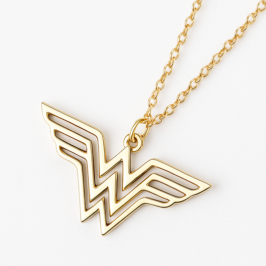 DC Wonder Woman Pendant Necklace Gold Color Cosplay Jewelry for Girls, Boys & Fans – DC Accessories Online in India